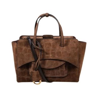 Hidesins Flap M Suede Cocco - - Bags - Donna - Marrone - ONE SIZE