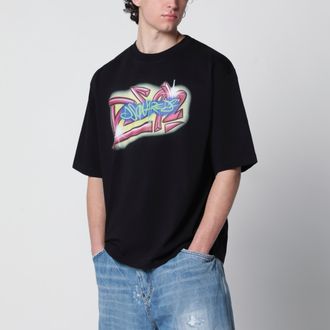 Dsquared2 Loose-fit cotton jersey T-shirt with logo in black