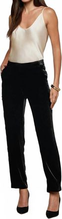 L'agence Rebel Velvet Trouser In Black