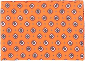 Alberto Biani Floral Pattern Silk Foulard - Dames - Zijden sjaals - Oranje - ONE Size - Accessoires