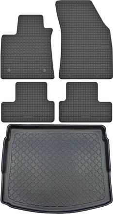 OEM Juego De Alfombrillas De Goma Para Renault Megane Iv Kombi Desde Septiembre De 2016 + Alfombrilla Para El Maletero
