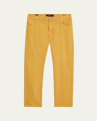 Kiton Mens Kurabo Slim Fit Cotton Stretch Five-Pocket Pants