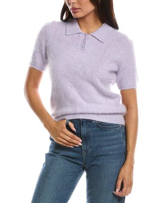 Rag & Bone Jada Brushed Cashmere Polo Sweater