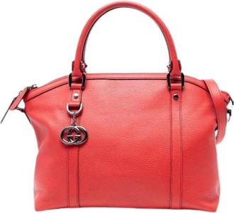 Gucci Pre-owned Handbags, female, Red, Size: ONE SIZE Pre-owned Vintage Leather Handbag