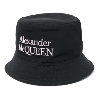 Alexander McQueen Logo Embroidery Bucket Hat Black 735460-4419Q-1071