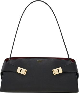 Ferragamo Black Hug East-West Shoulder Bag