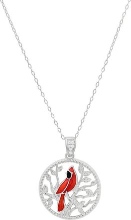Queen Jewels Cardinal Pendant Necklace in Silver at Nordstrom Rack