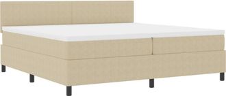 vidaXL Vidaxl - Box Spring Bed Manual Light Grey and White 203 x 200 x 88 cm