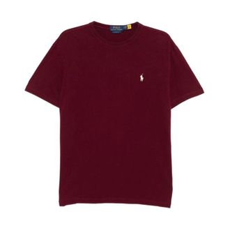 Polo Ralph Lauren T-Shirts, male, Red, Size: 2XL Burgundy T-shirts and Polos