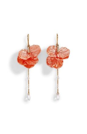 Alex and Ani New York Botanical Garden Peony Petal Statement Earrings in Pink at Nordstrom