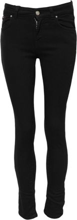 Dolce & Gabbana Womens Black Cotton Skinny Mid Waist Denim Jeans Elastane Clothing