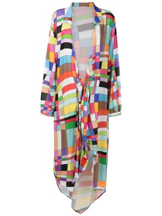 Amir Slama Maxi-jurk met geometrische print - Veelkleurig