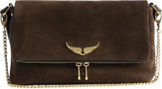 Zadig&Voltaire Rocky II Suede - Dames - Schoudertassen - Bruin - ONE Size - Leer - Tassen