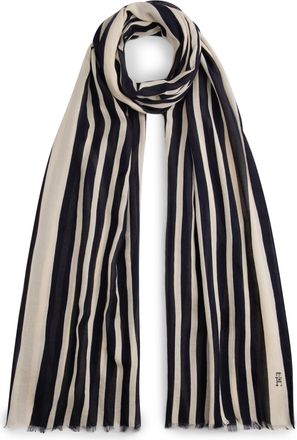 Tommy Hilfiger Modeschal TOMMY HILFIGER ELEVATED CHIC, Damen, space blau, Web, Baumwollmischung, gestreift, Modet&uuml;cher Modeschal, Einheitsgr&ouml;sse