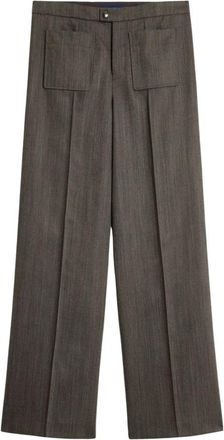 SOEUR Harold Broeken - Dames - Wijde Broeken - Bruin - 2XS - Wol - Broeken