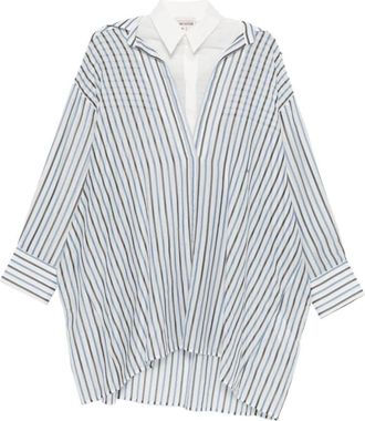 Semicouture V-hals Asymmetrisch Zoom Shirt - Dames - Overhemden - Veelkleurig - XS - Overhemden