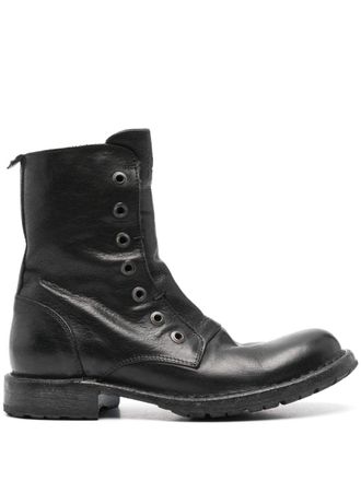 Moma leather boots - women - Calf Leather/Calf Leather/Calf Leather/Rubber - 35 - Black