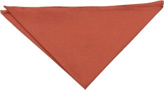DQT Plain Shantung Wedding Handkerchief Pocket Square for Men in Rust