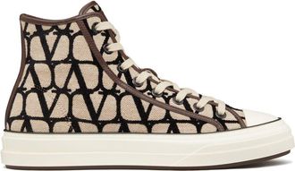 Valentino Garavani Toile Iconographe Totaloop sneakers - men - Cotton/Cotton/Polyester/Viscose/Rubber/Leather/Goat Skin/Lambskin - 41 - Neutrals
