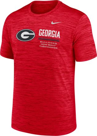 Nike Georgia Sideline Velocity Nike Mens Dri-FIT College T-Shirt in Red | 02ER65NGBN-PCW