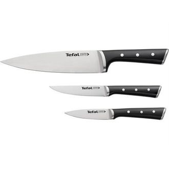 T-fal Ice Force Conjunto De Cuchillos Negro 3 Piezas