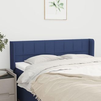 vidaXL Cabecero De Tela Azul 147x16x78/88 Cm Vidaxl
