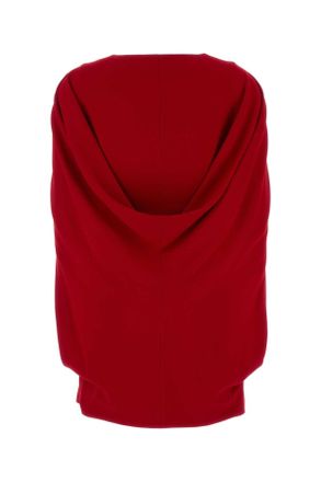 Alberta Ferretti Womens Mini Dress Red Viscose Acetate Elastane