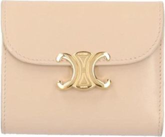Celine Pre-owned Vintage leren portemonnee - Dames - Vintage Accessoires - Beige - ONE Size - Leer - Vintage