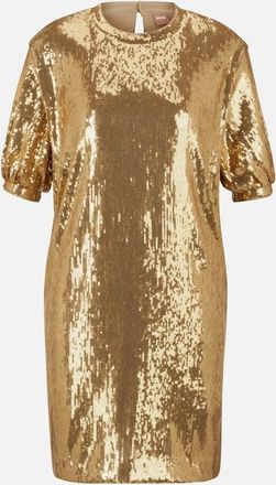 HUGO BOSS Womens Esilca Dress - Gold - Size: 10