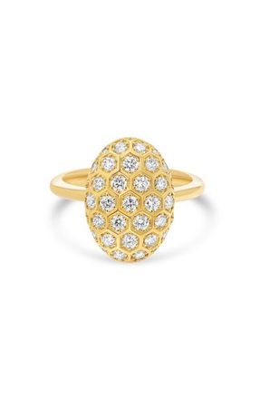 Sara Weinstock Honeycomb Diamond Oval Ring in Yellow Gold at Nordstrom, Size 7