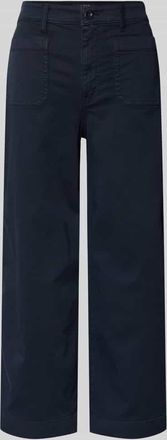 Lauren Ralph Lauren Regular Fit Culotte aus Baumwoll-Mix in Dunkelblau, Gr&ouml;&szlig;e 36