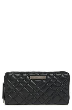 Kurt Geiger Zip Around Leather Wallet in Black at Nordstrom Rack