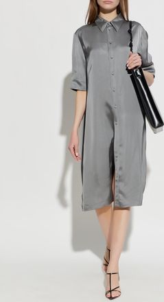 Jil Sander Satin Shirt, Womens, Grey