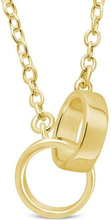 Sterling Forever Amor Interlocking Pendant Necklace in Gold at Nordstrom