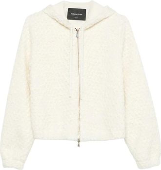 Fabiana Filippi Half-zip Hoodie - Dames - Vesten met rits - Wit - S - Hoodies & sweatvesten