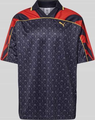 Puma Relaxed Fit Trikot mit Logo-Print Modell ROAD TO UNITY in Dunkelblau, Gr&ouml;&szlig;e M