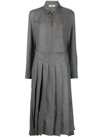 Fendi Midi-jurk met ceintuur - Grijs