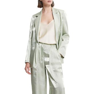 ottod'Ame Viscose And Linen Jacket in Mint at Nordstrom, Size 42 It