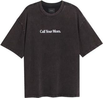 PacSun Call Your Mom Graphic T-Shirt in Black at Nordstrom, Size X-Large