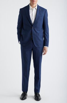 Jack Victor Esprit High Blue Super 120s Wool Suit at Nordstrom, Size 46Regular