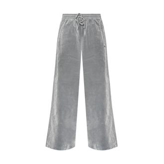 adidas Brushed Twill Oversized Firebird Trainingsbroek - Dames - Trainingsbroeken - Grijs - M - Polyester - Fitness