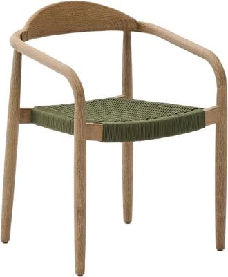K Home Massiver Premium In-/Outdoor Armlehnstuhl Nino - Natural/Grün