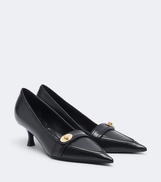 Burberry Cotswolds leather pumps