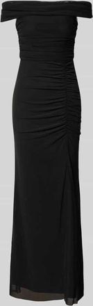 Jake*s Abendkleid mit Carmen-Ausschnitt in Black, Gr&ouml;&szlig;e 32