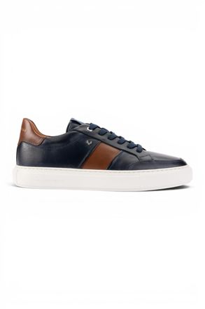Martinelli Mens Blue Leather Sneakers Trainer Shoes - Hastings