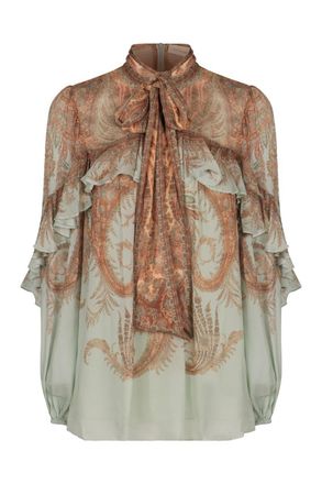 Zimmermann Memento Blouse With Ruffle