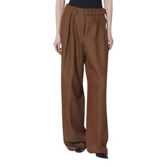 Dries Van Noten Pantalones Anchos - Trousers - Mujer - Marr&oacute;n - M