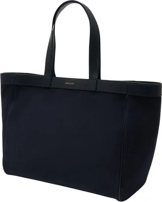 Anine Bing Womens Calfskin Leather Tote Navy