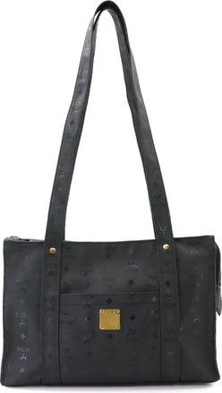 MCM Mcm Black Pvc Handbag Tote Bag (Pre-Owned)