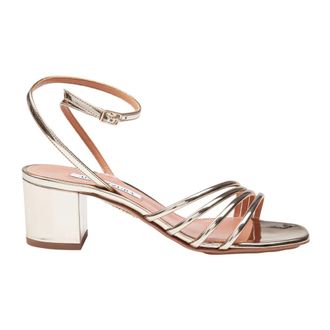Aquazzura Dames, Schoenen, Geel, Maat: 36 EU Leer
